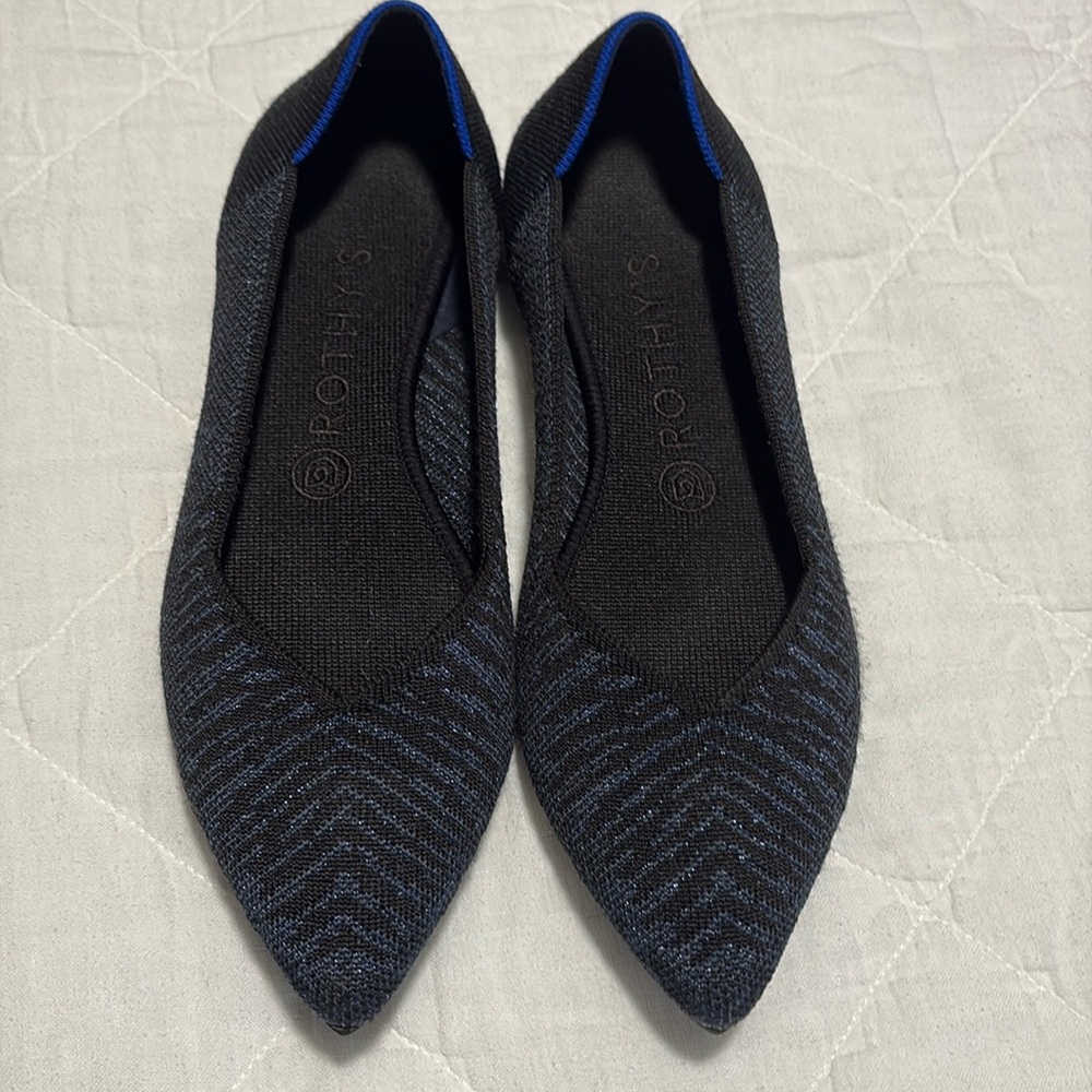 Rothy's The Point Midnight Metallic Zebra - Picture 8 of 14